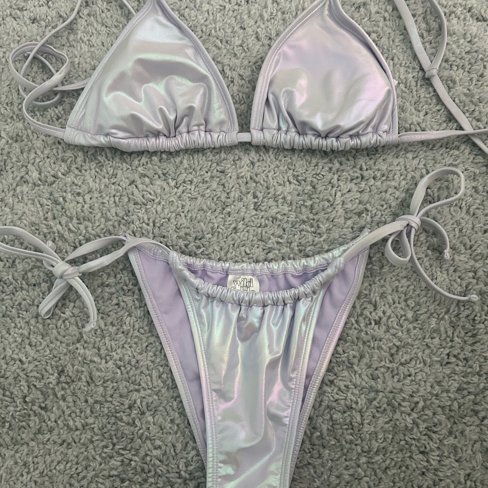 purple iridescent wild fable bikini set